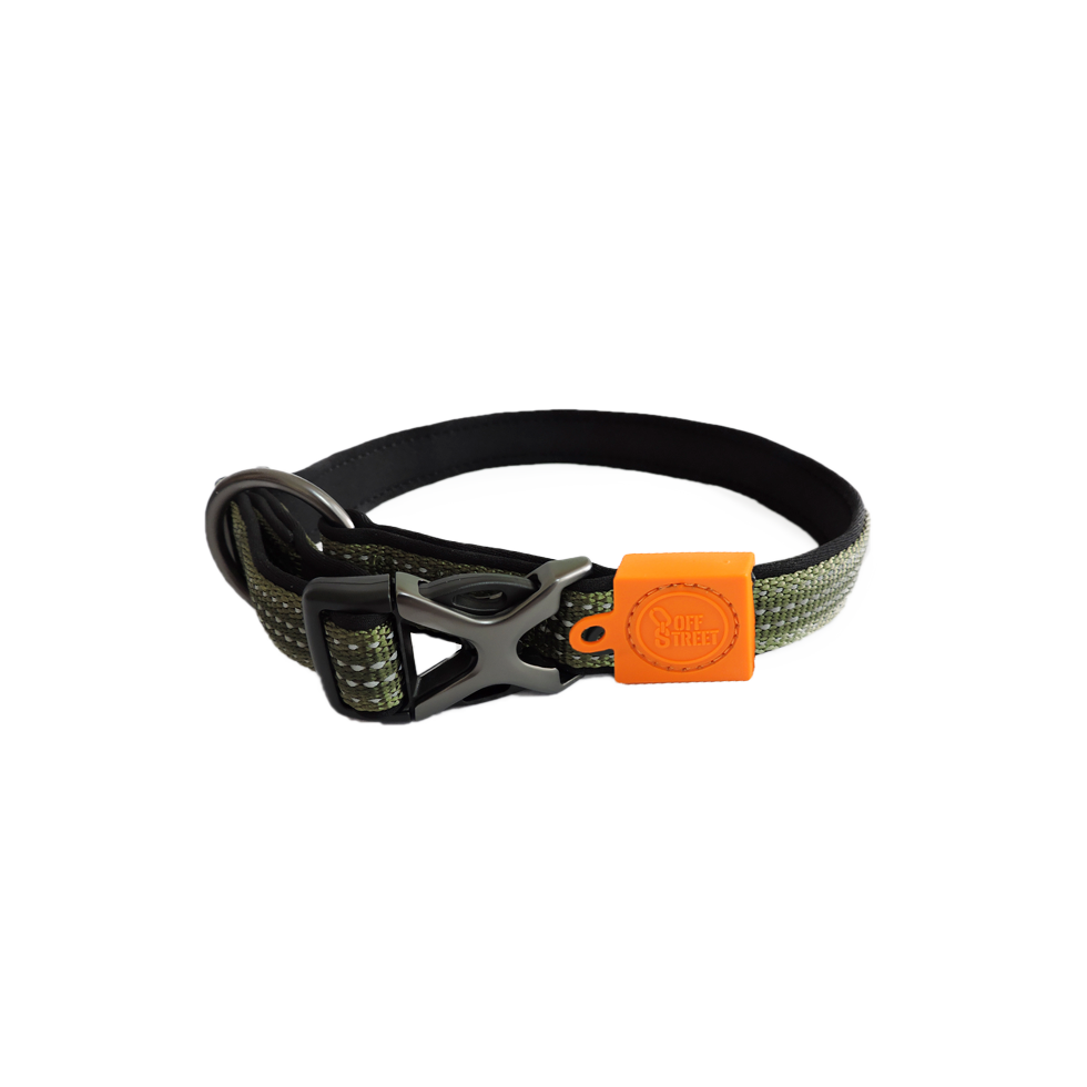 AFP Off Street - Dog Collar Olijfgroen L