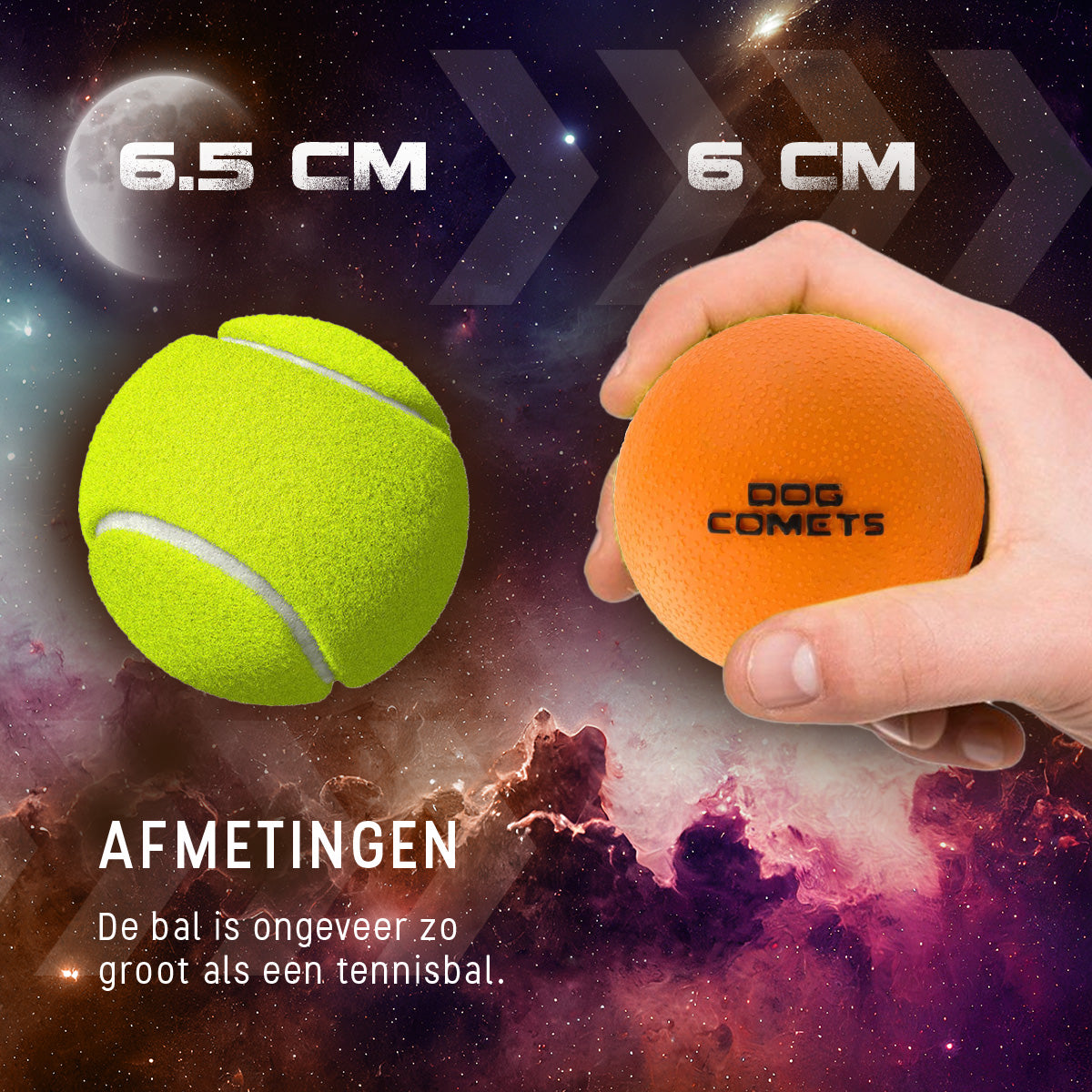 Dog Comets Stardust Oranje M