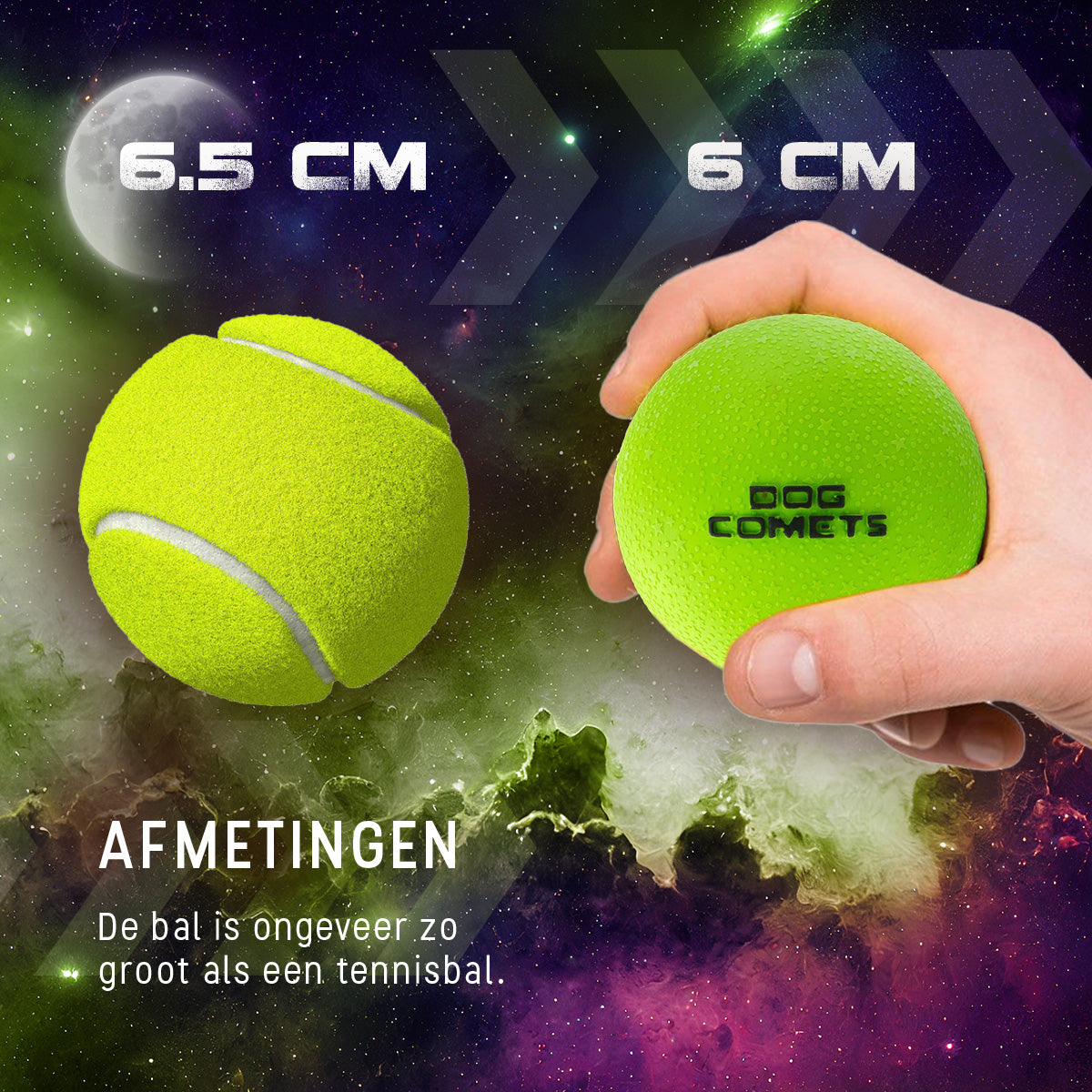 Dog Comets Stardust Groen M