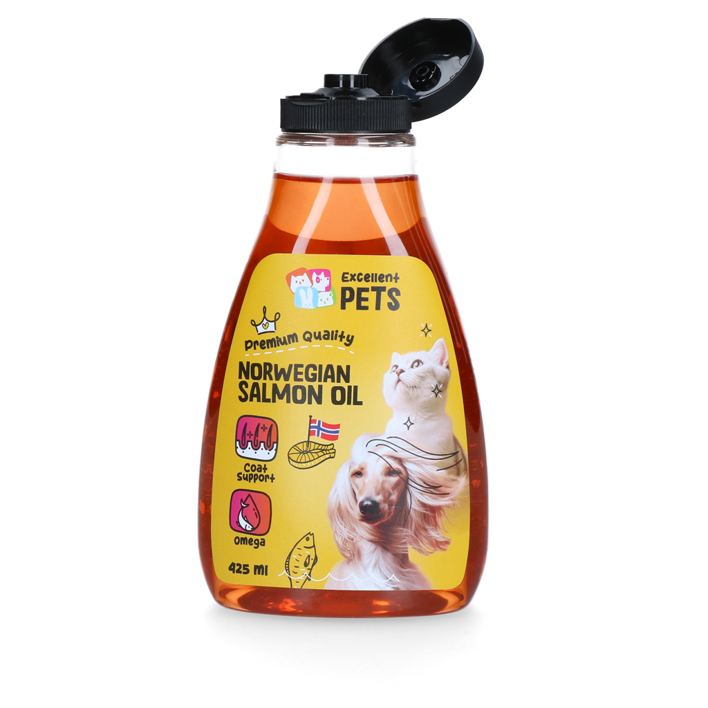 Excellent Pets Noorse Zalmolie 425 ml (knijpflacon)