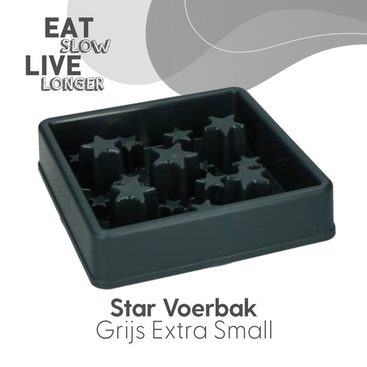 Eat Slow Live Longer Star Grijs XS
