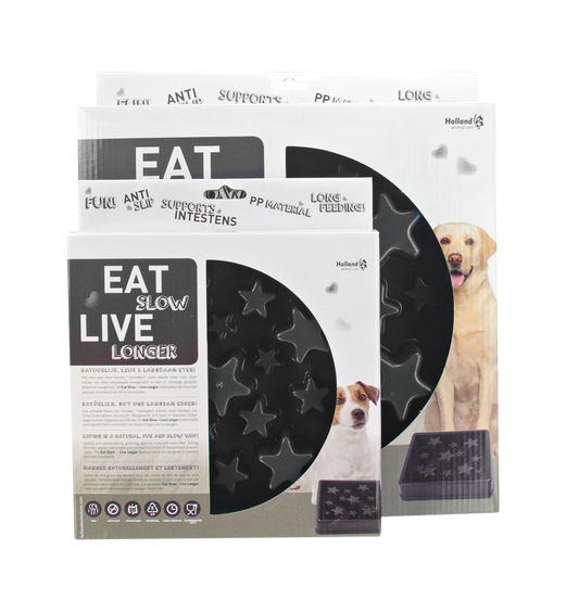Eat Slow Live Longer Star Grijs L