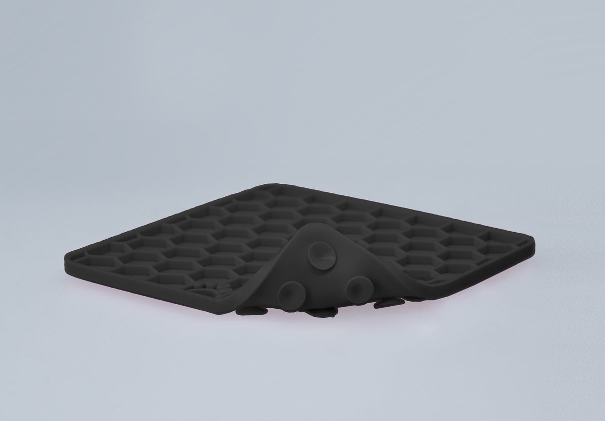 Eat Slow Live Longer Lick Mat Honeycomb Grijs
