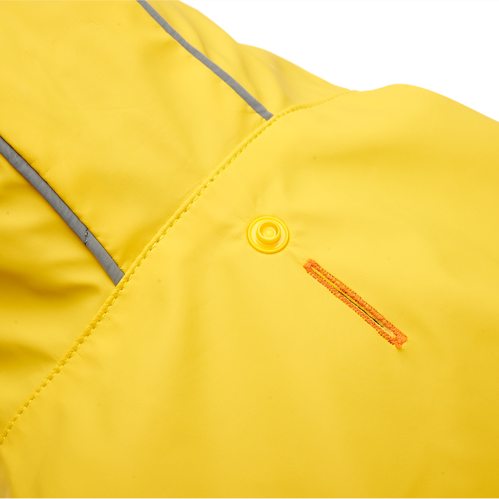 Goo-eez Reflective Hooded Raincoat XS Geel/Grijs