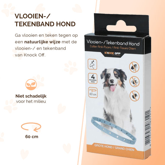 Knock Pest Vlooien/Tekenband Hond 59 cm NL/FR