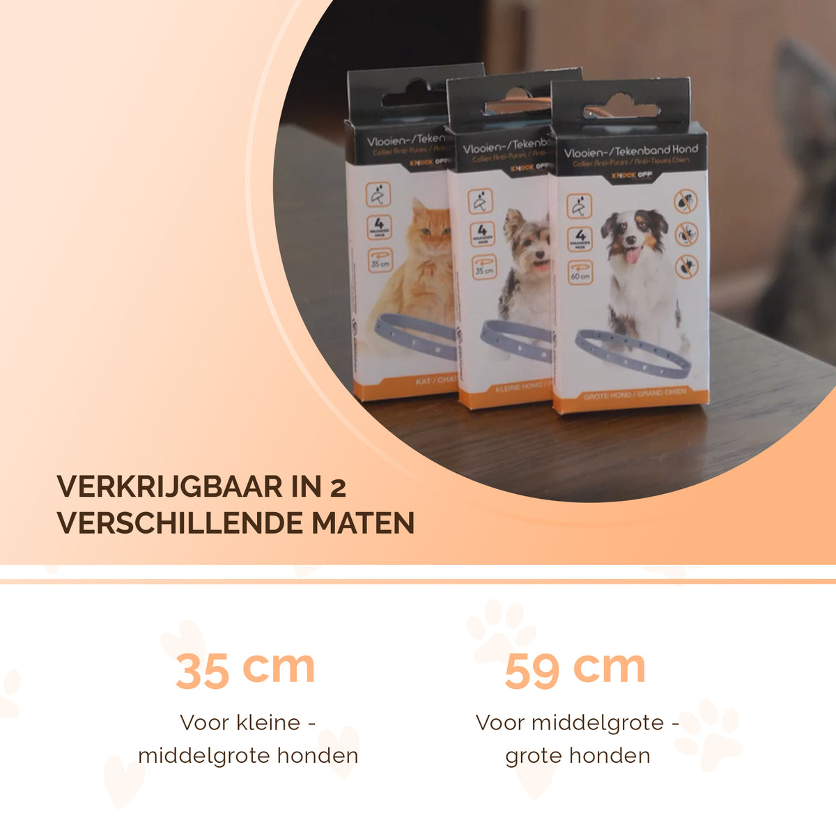 Knock Pest Vlooien/Tekenband Hond 59 cm NL/FR