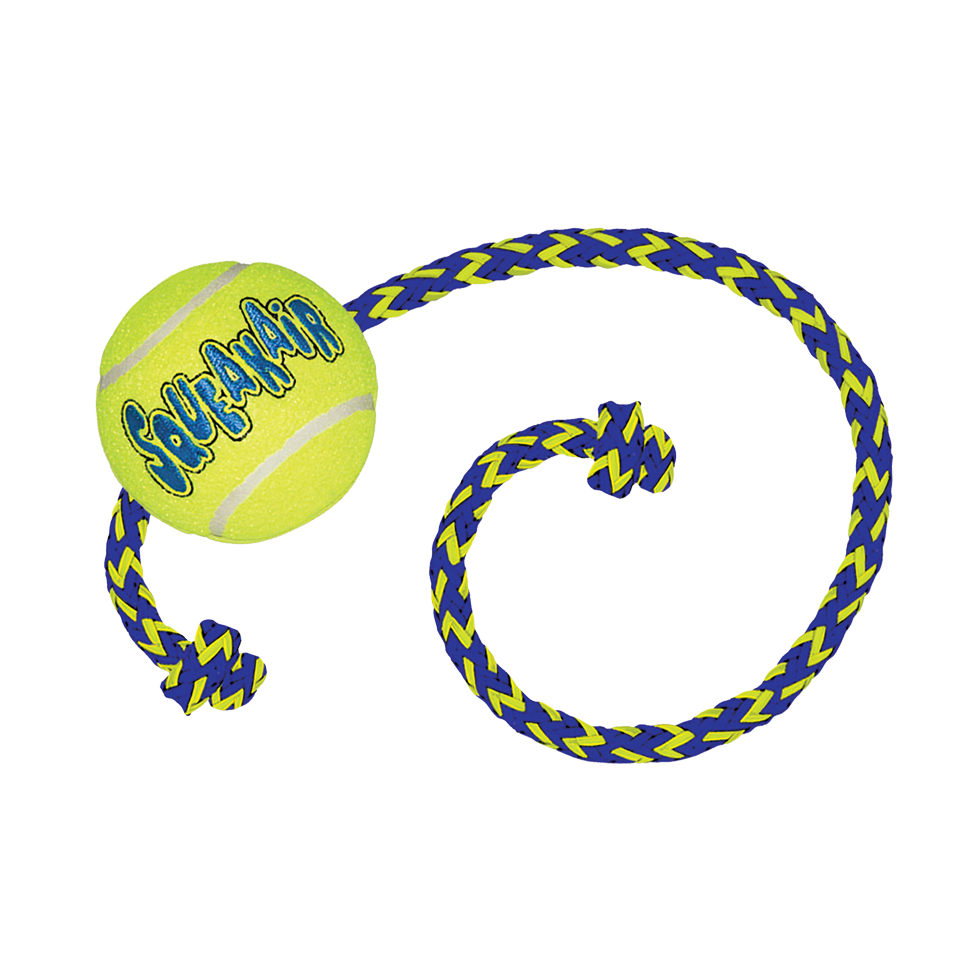 KONG SqueakAir® Balls met touw