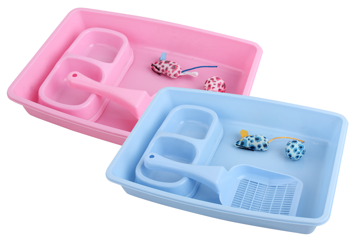 Pawise Kitten Starter Set Blauw