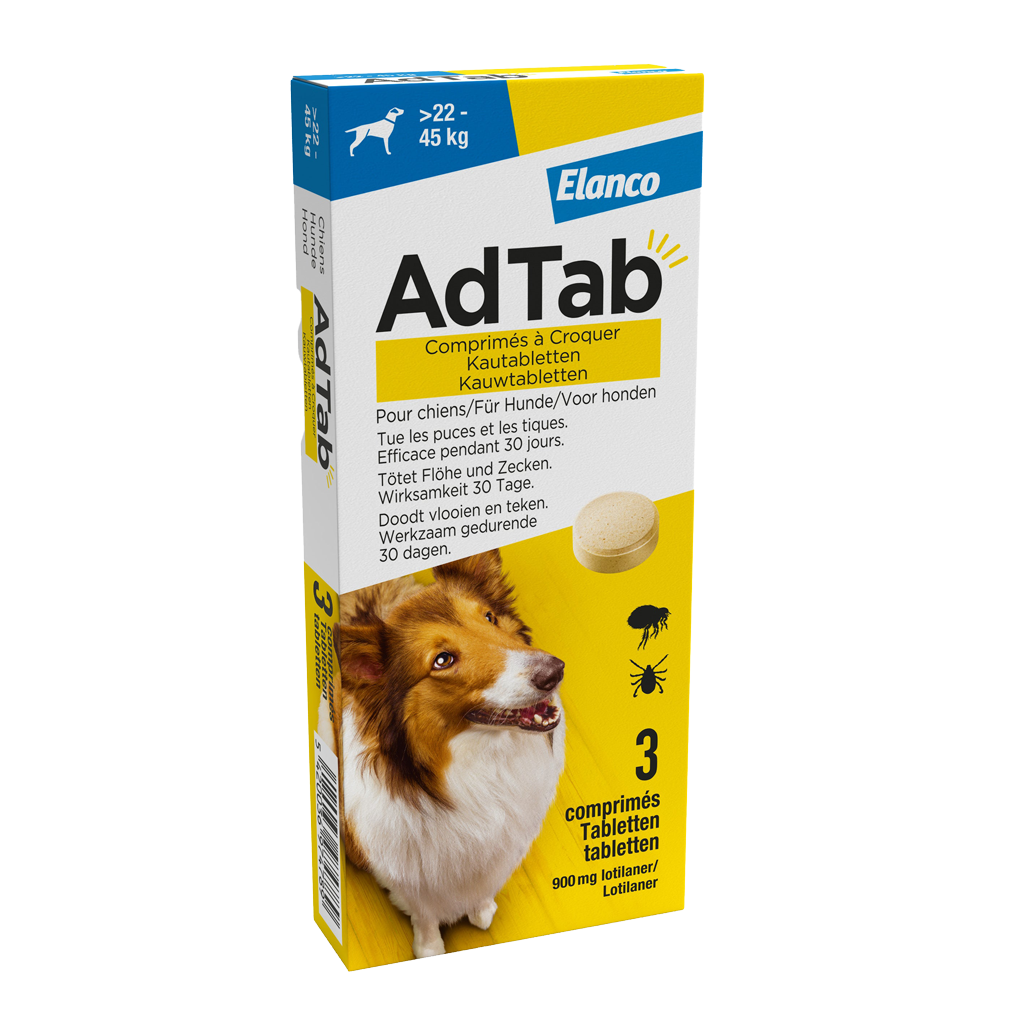 Elanco AdTab kauwtabletten hond (>22 - 45 kg)