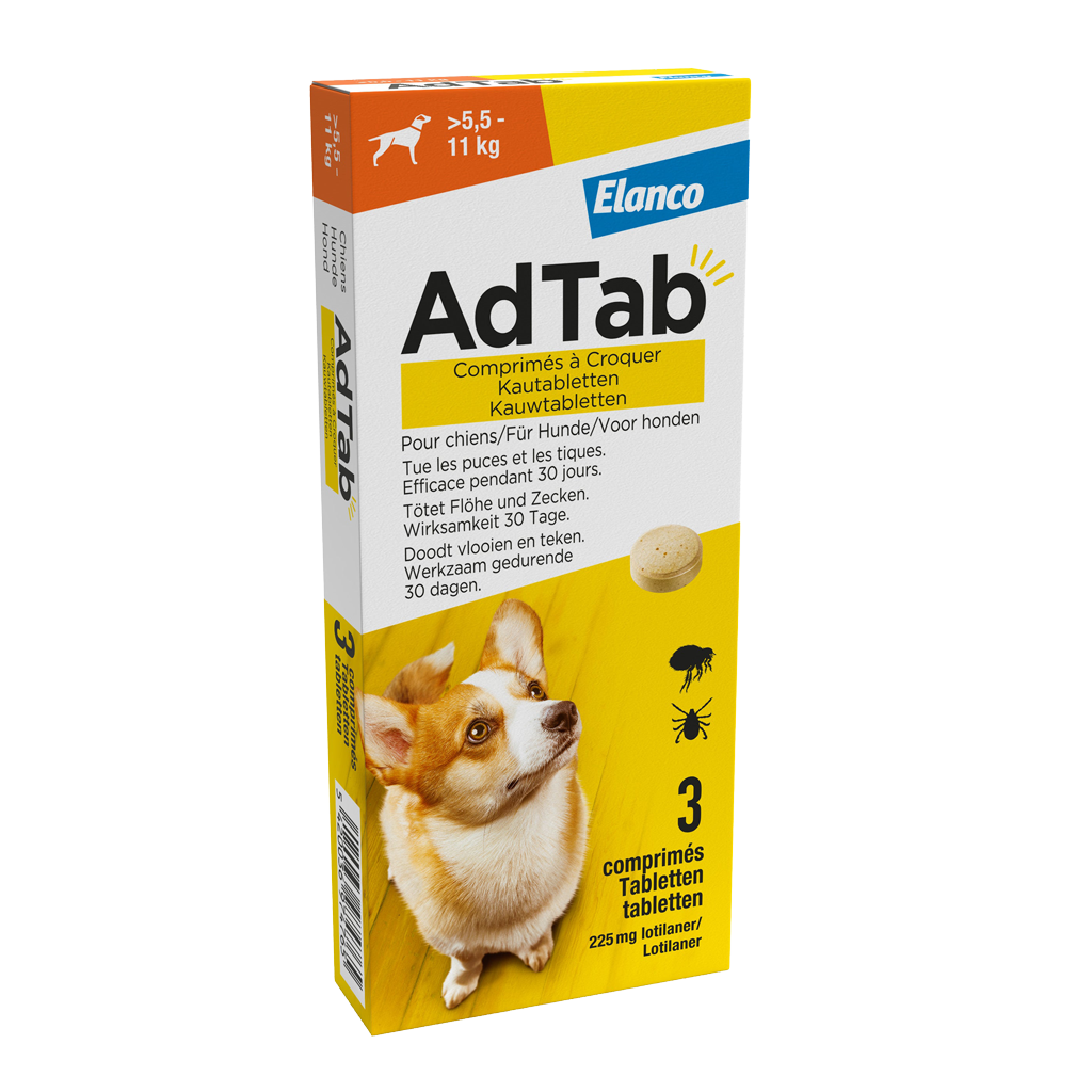 Elanco AdTab kauwtabletten hond (>5,5 - 11 kg)