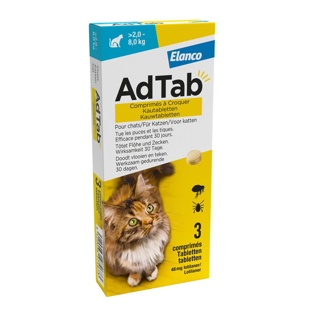 Elanco AdTab kauwtabletten kat (>2,0 - 8,0 kg)