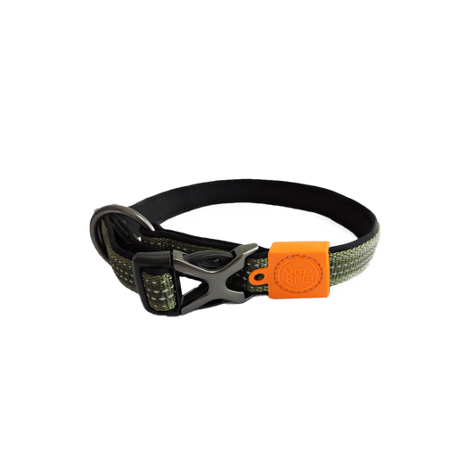 AFP Off Street - Dog Collar Olijfgroen S