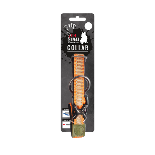 AFP Off Street - Dog Collar Mandarijn L