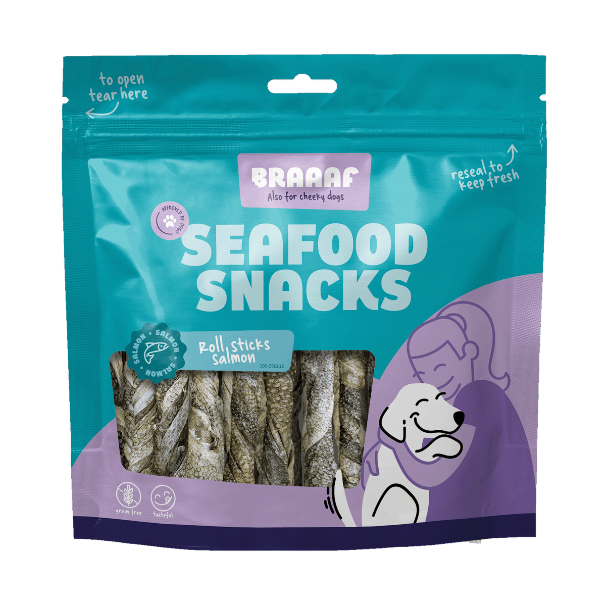 Braaaf Seafood Zalm Roll Sticks - 12 cm (175 gr)