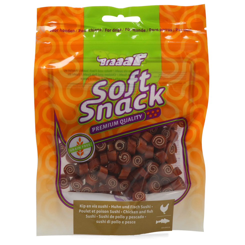 Braaaf Soft Snack Sushi - Kip & Vis