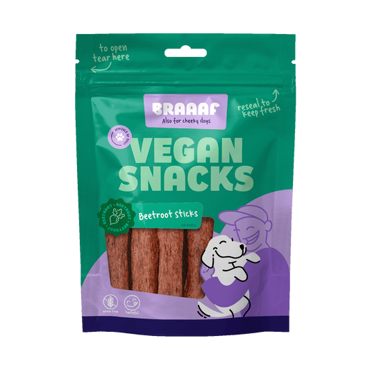 Braaaf Vegan Snack Rode Biet Stick - 12 cm