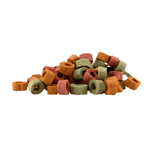 Braaaf Vegan Snack Mixed Hoops Spinach Pumpkin Beetroot - 1 cm