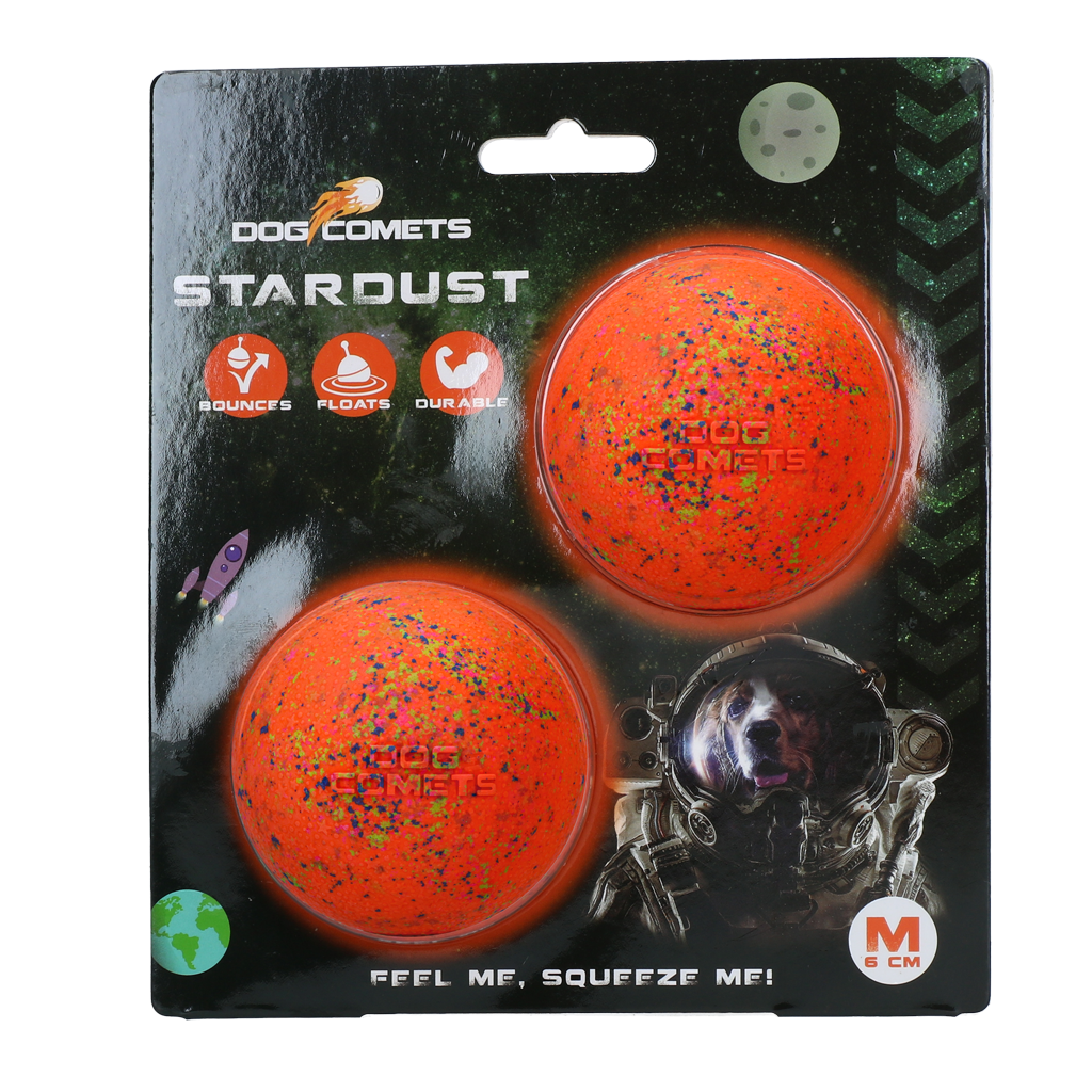 Dog Comets Stardust Oranje M (2-Pack)