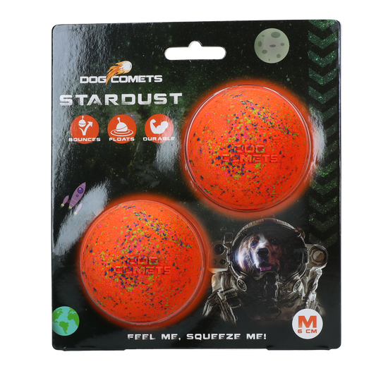Dog Comets Stardust Oranje M (2-Pack)