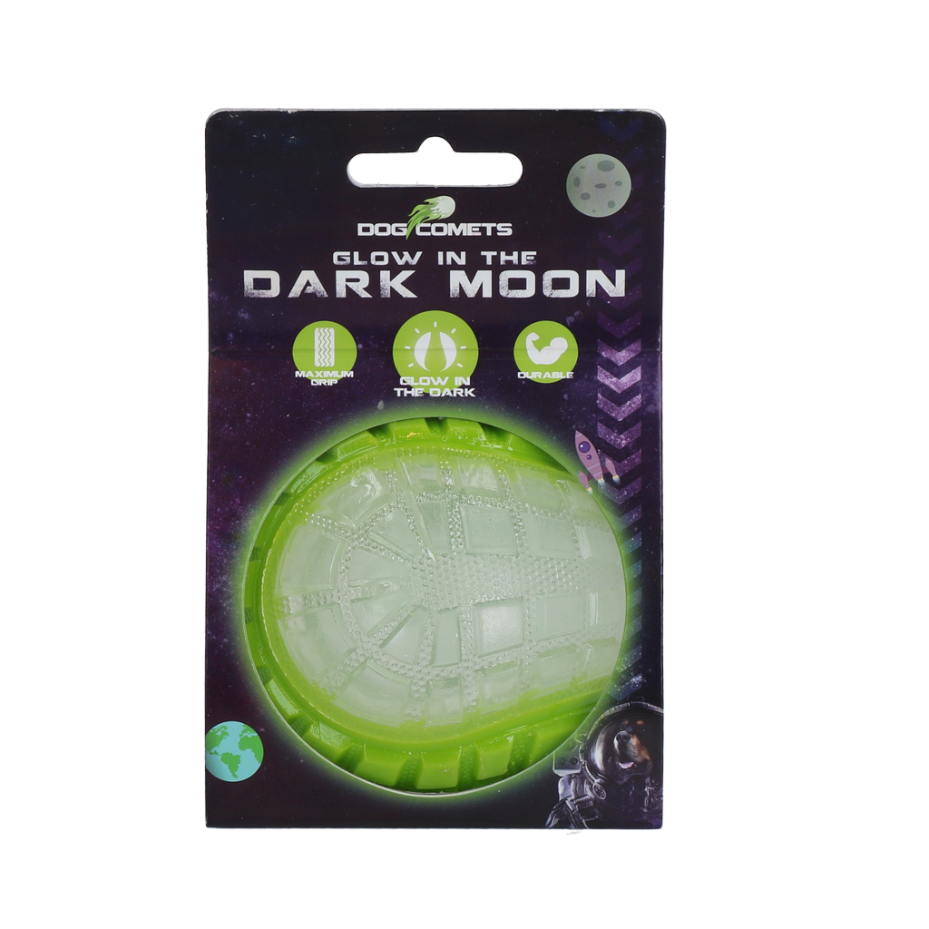 Dog Comets Glow In The Dark Moon Bal M Groen