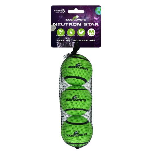 Dog Comets Tennisbal Met Pieper Neutron Star M Groen (3-pack)