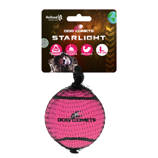 Dog Comets Tennisbal Starlight L Roze