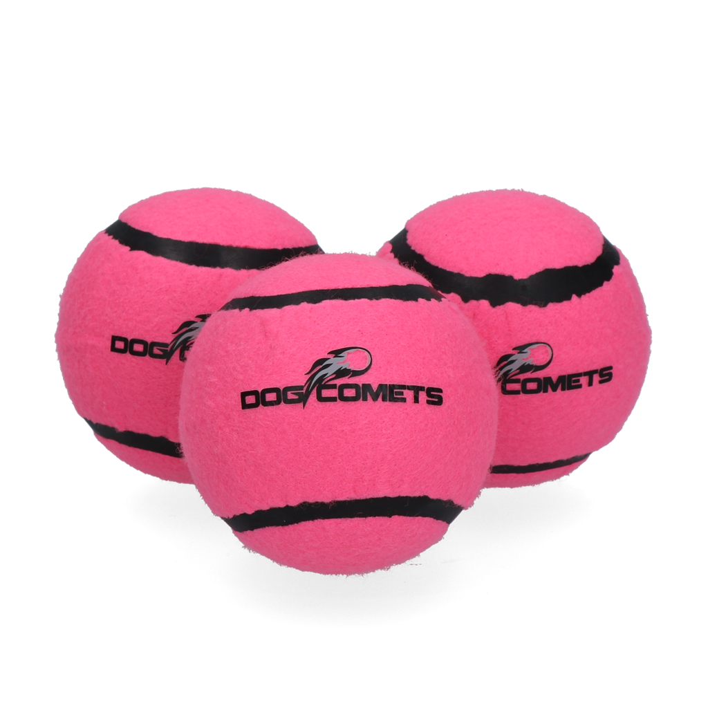 Dog Comets Tennisbal Starlight M Roze (3-pack)