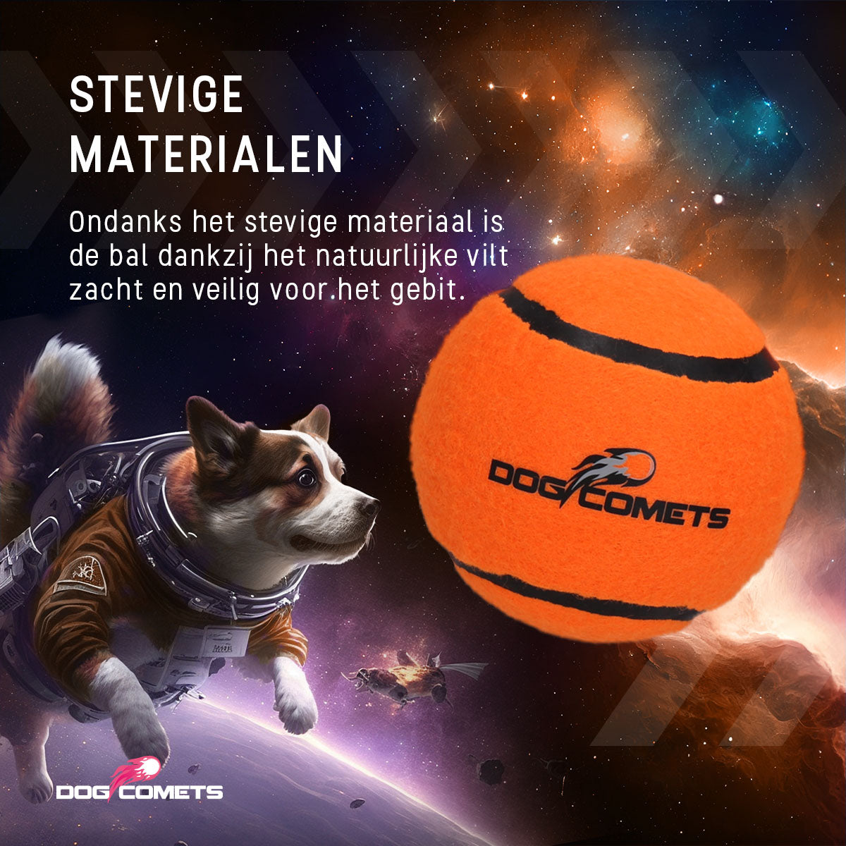 Dog Comets Tennisbal Starlight M Oranje