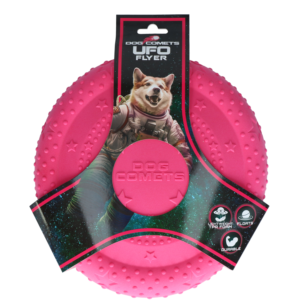 Dog Comets UFO Flyer Roze M