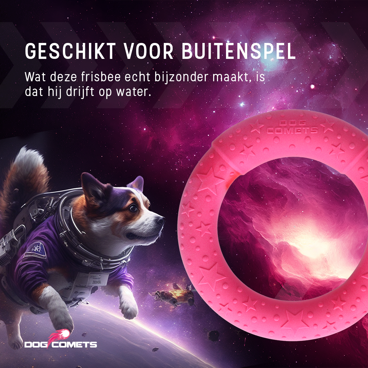 Dog Comets UFO Ring Roze M
