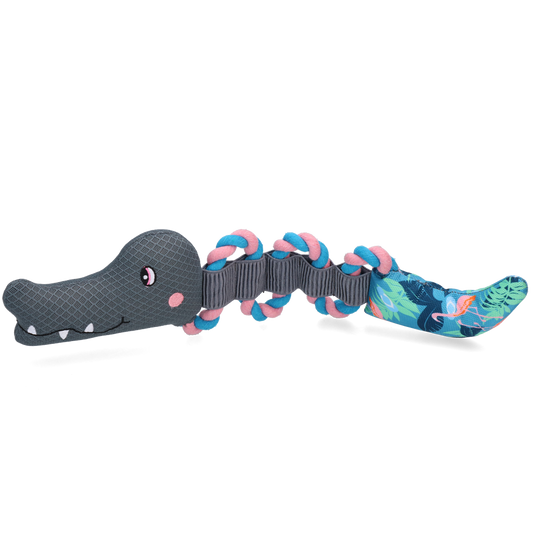 CoolPets Pull Me! Crocky Rope Flamingo