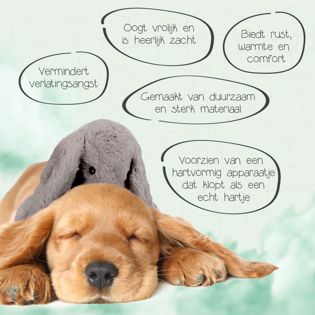 Cozy Dog Bunny Grijs