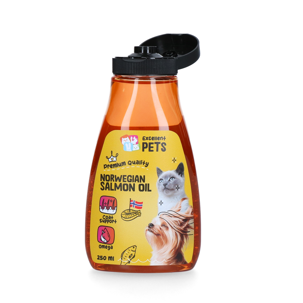 Excellent Pets Noorse Zalmolie 250 ml (knijpflacon)