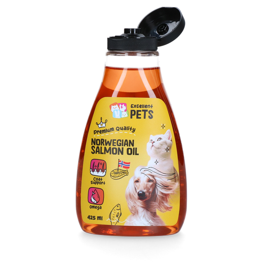 Excellent Pets Noorse Zalmolie 425 ml (knijpflacon)