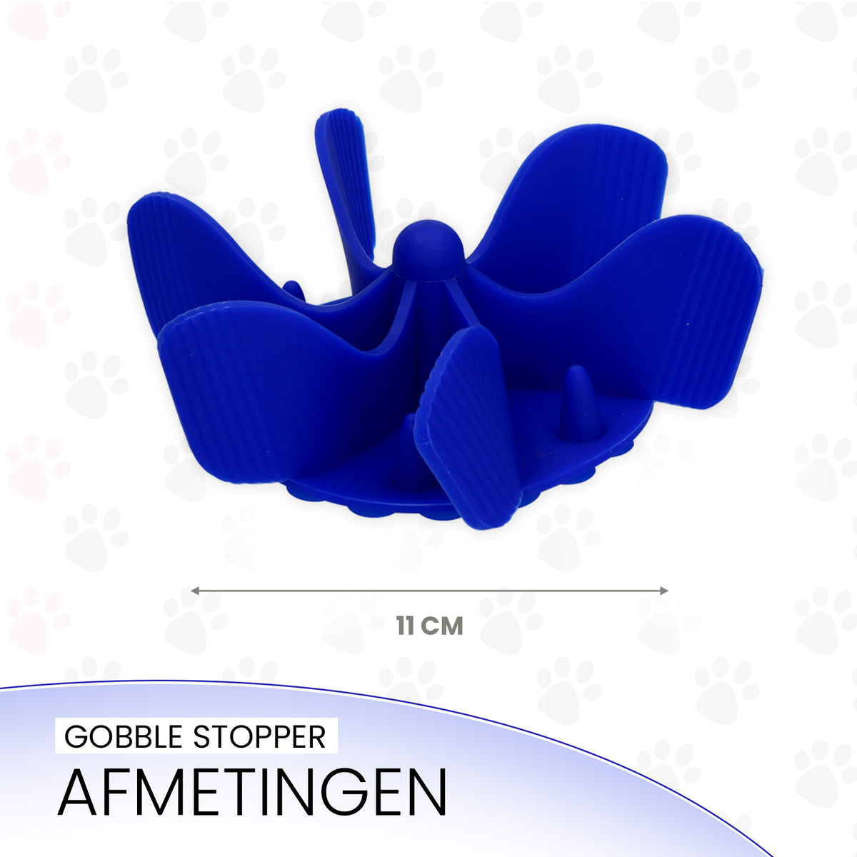 Eat Slow Live Longer Gobble Stopper Blauw M