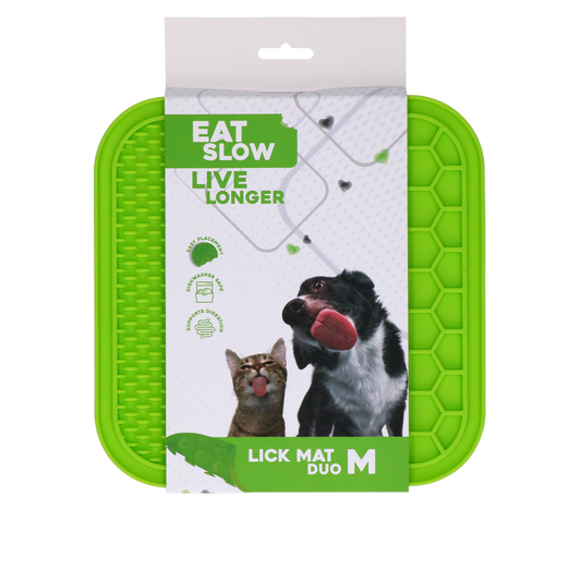 Eat Slow Live Longer Lick Mat Duo M Groen