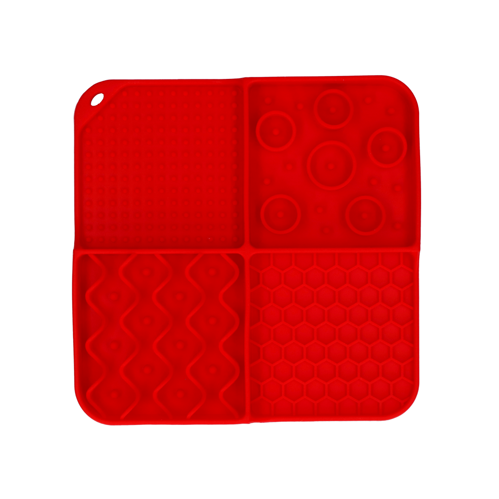 Eat Slow Live Longer Lick Mat Dimensions Rectangle Rood