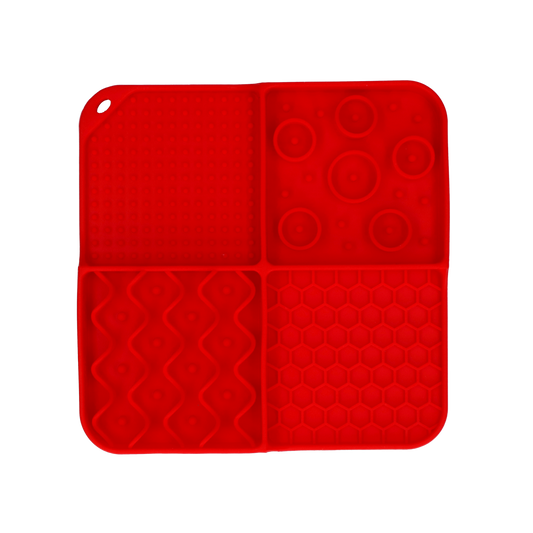Eat Slow Live Longer Lick Mat Dimensions Rectangle Rood