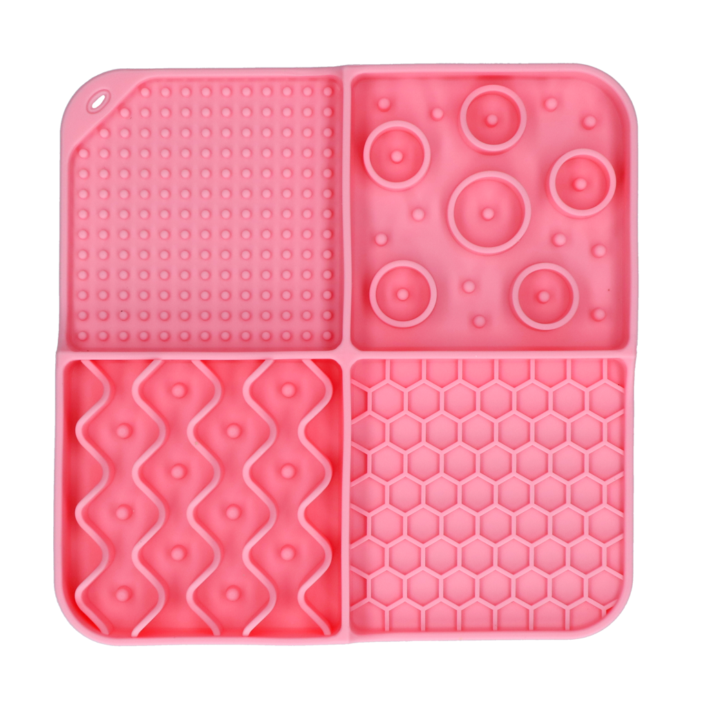Eat Slow Live Longer Lick Mat Dimensions Rectangle Roze