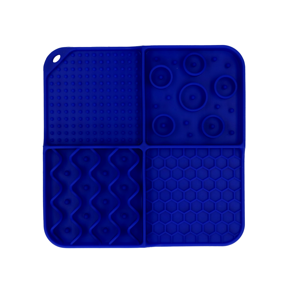 Eat Slow Live Longer Lick Mat Dimensions Rectangle Blauw