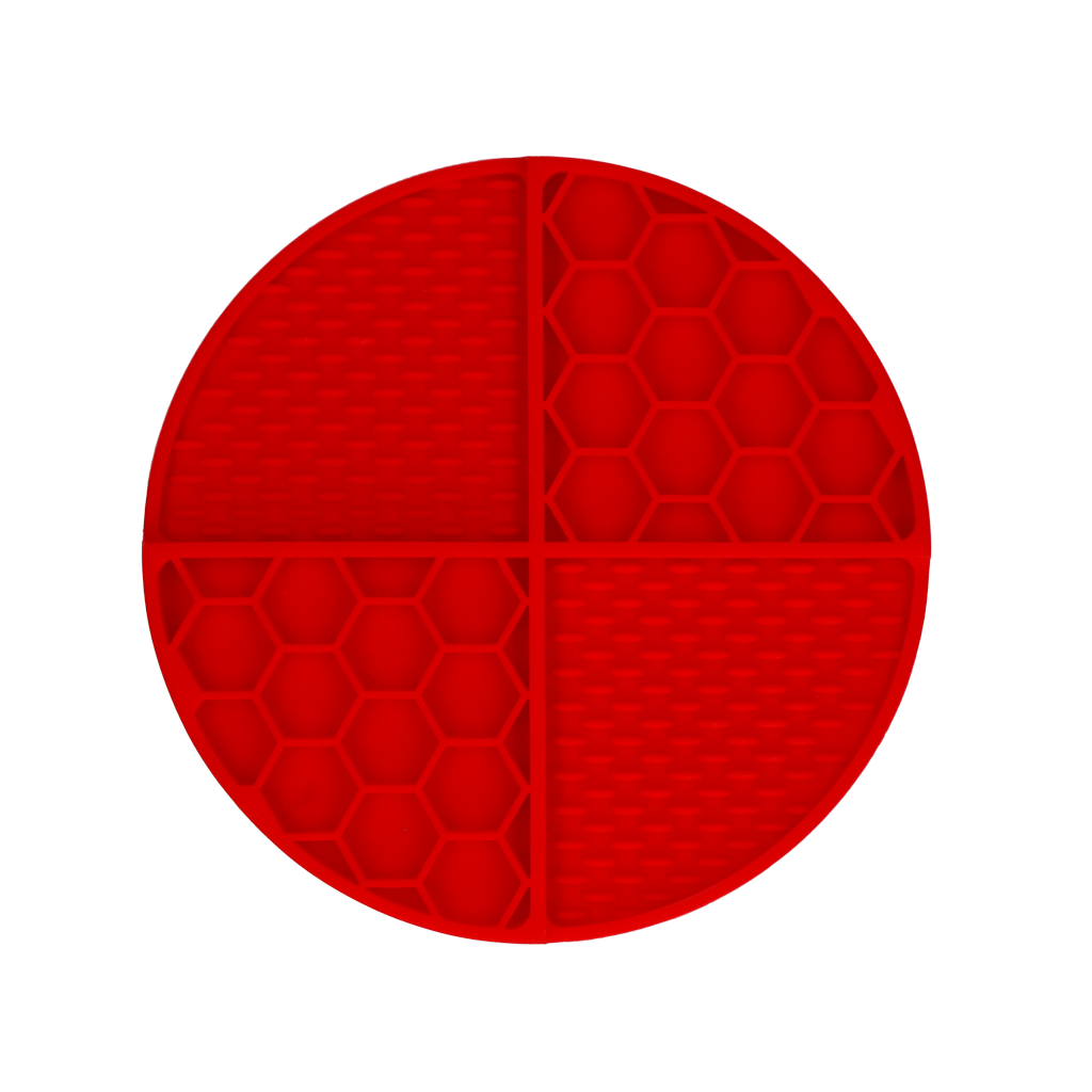 Eat Slow Live Longer Lick Mat Dimensions Circle Rood