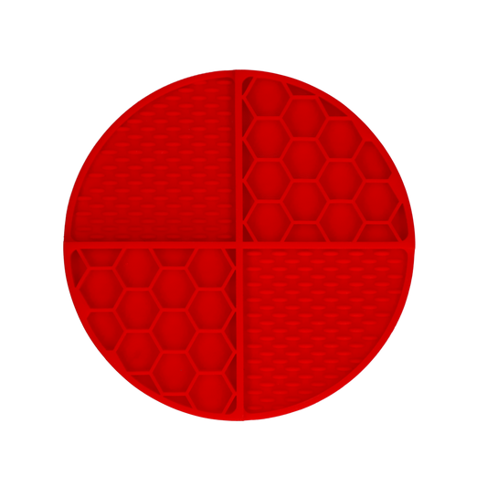 Eat Slow Live Longer Lick Mat Dimensions Circle Rood