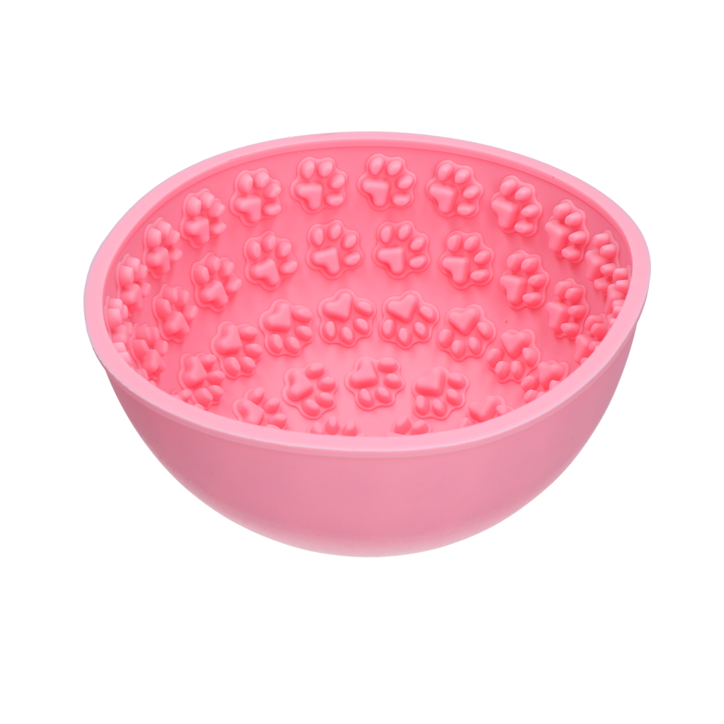Eat Slow Live Longer Lick Mat Wobble Bowl Roze