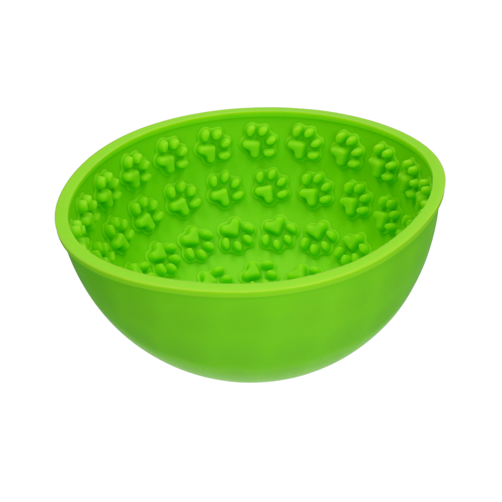 Eat Slow Live Longer Lick Mat Wobble Bowl Groen