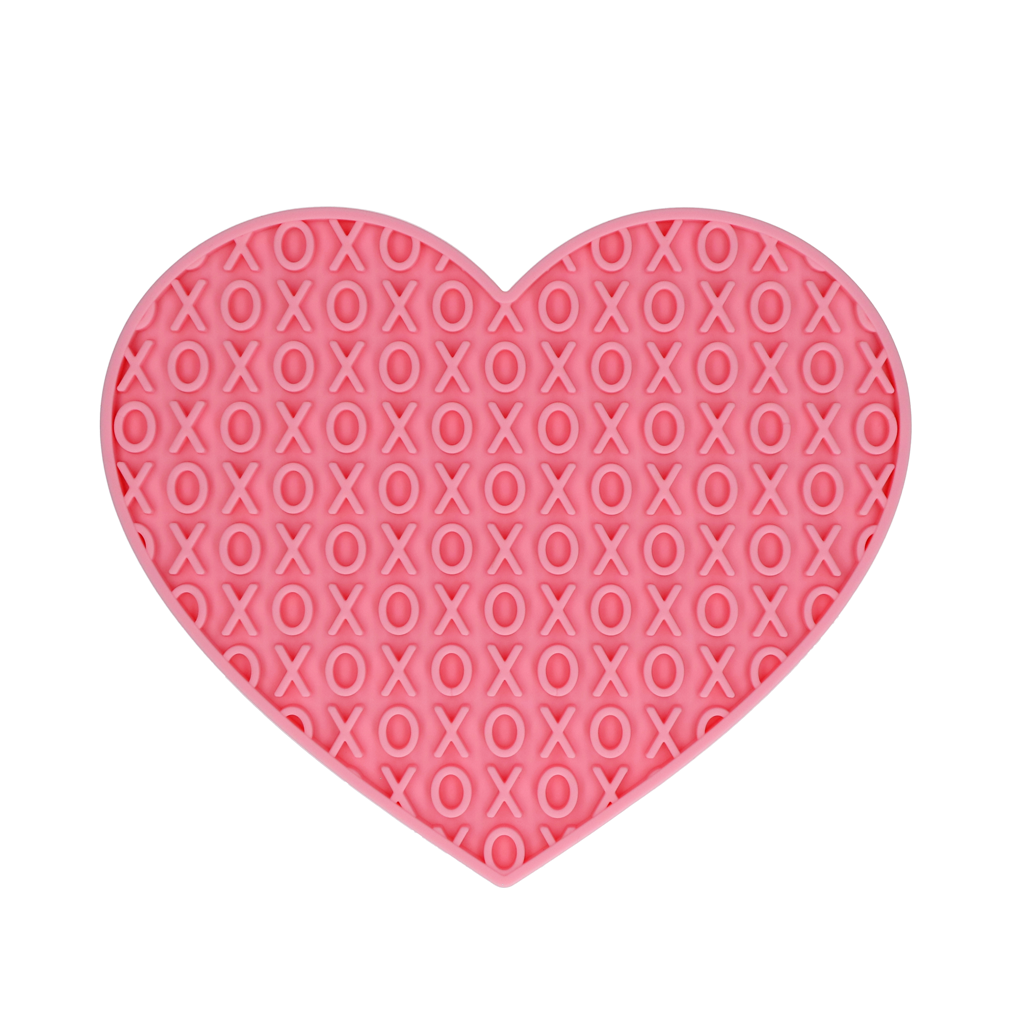 Eat Slow Live Longer Lick Mat Lovely Heart Roze