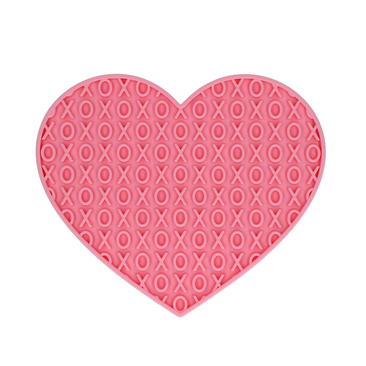 Eat Slow Live Longer Lick Mat Lovely Heart Roze