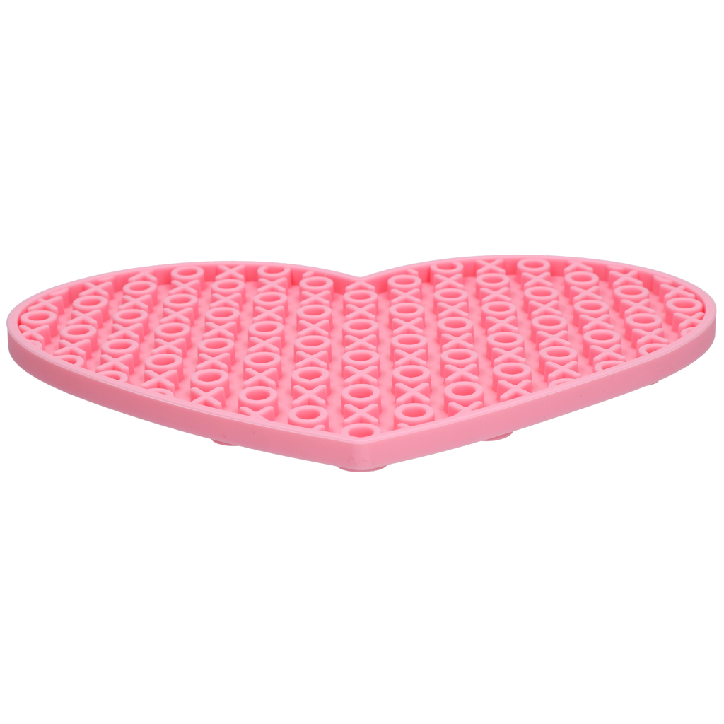 Eat Slow Live Longer Lick Mat Lovely Heart Roze