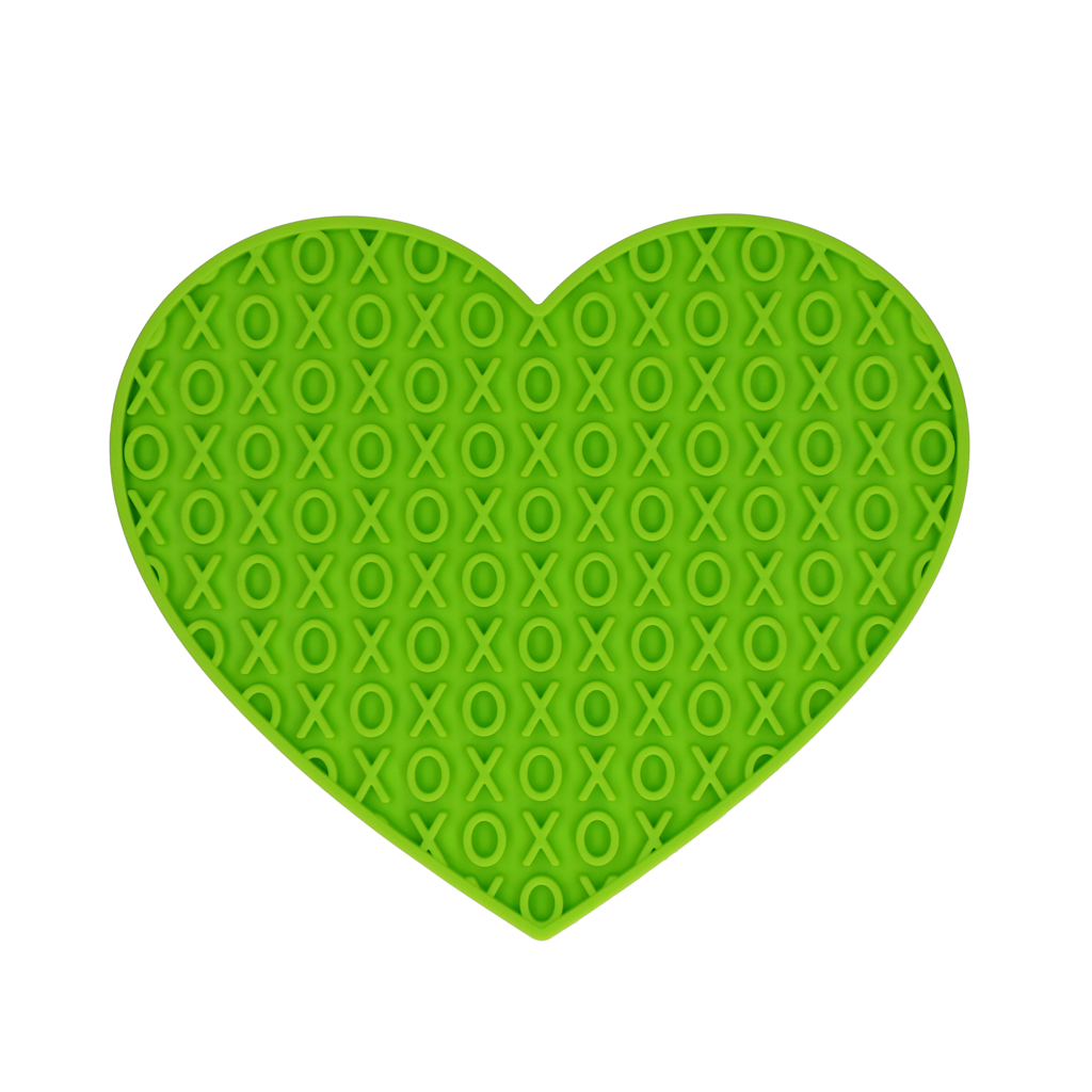 Eat Slow Live Longer Lick Mat Lovely Heart Groen