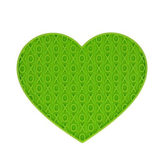 Eat Slow Live Longer Lick Mat Lovely Heart Groen