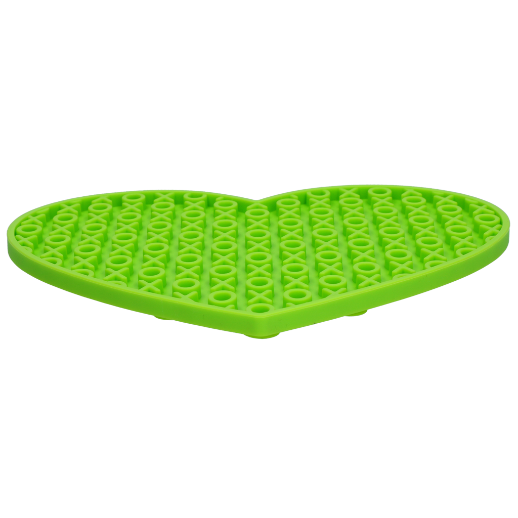 Eat Slow Live Longer Lick Mat Lovely Heart Groen